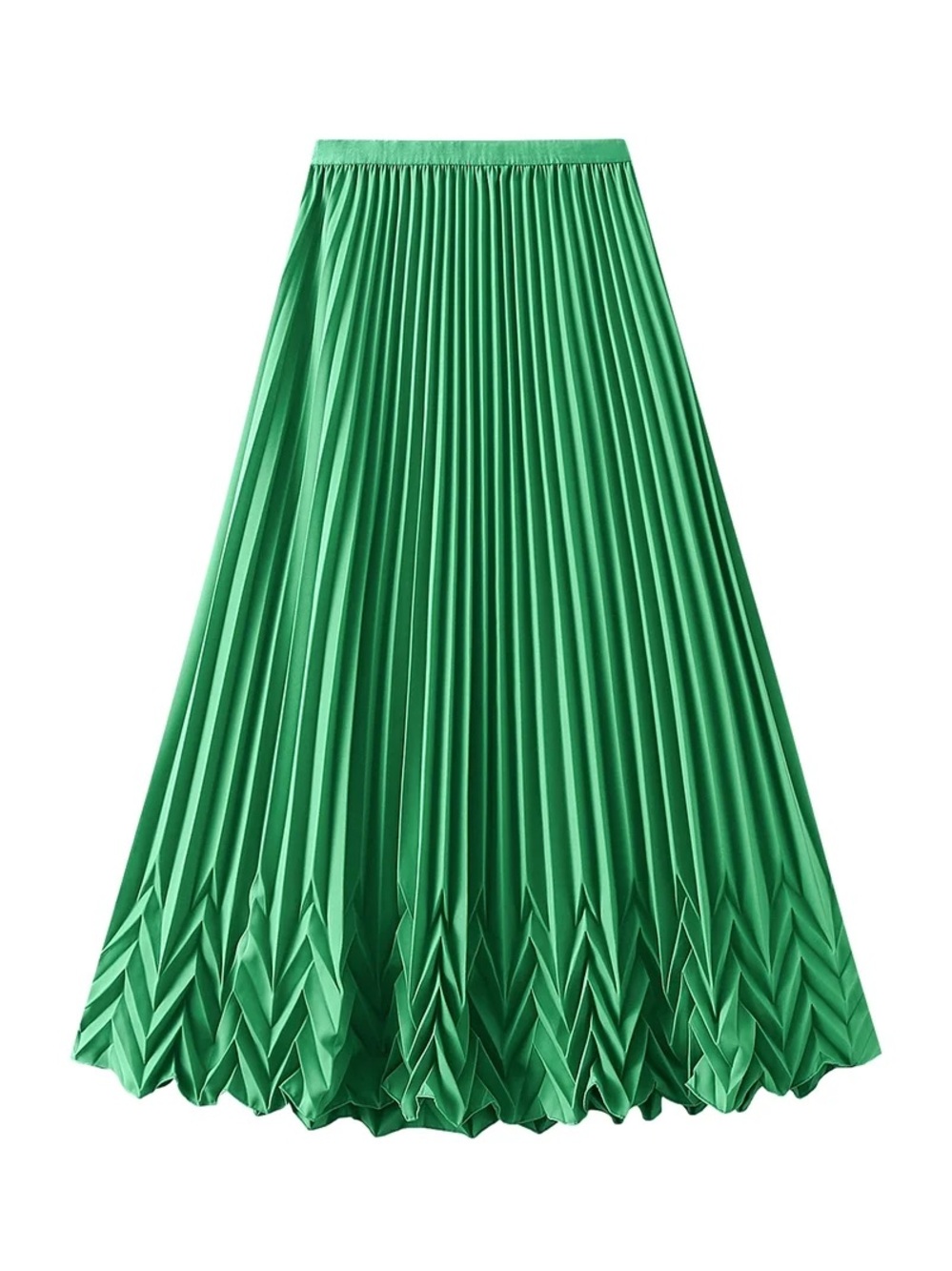 Nanette Lepore Emerald Green Pleated Maxi Skirt
